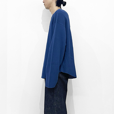 UNUSED [ US2452 (Long sleeve thermal T-shirt Over size) ] BLUE