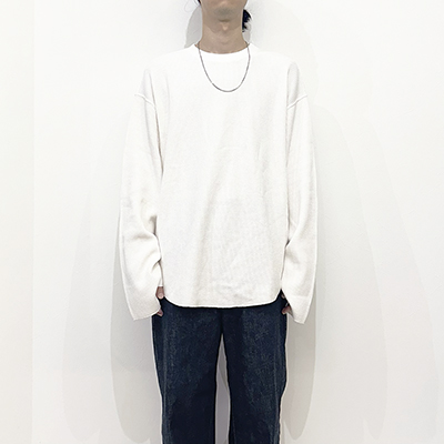 UNUSED [ US2452 (Long sleeve thermal T-shirt Over size) ] ECRU