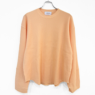 UNUSED [ US2452 (Long sleeve thermal T-shirt Over size) ] PALE ORANGE