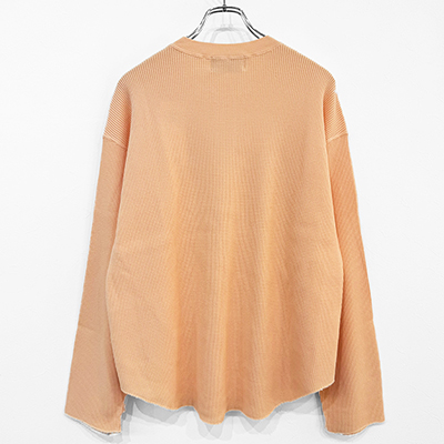 UNUSED [ US2452 (Long sleeve thermal T-shirt Over size) ] PALE ORANGE