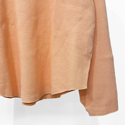 UNUSED [ US2452 (Long sleeve thermal T-shirt Over size) ] PALE ORANGE