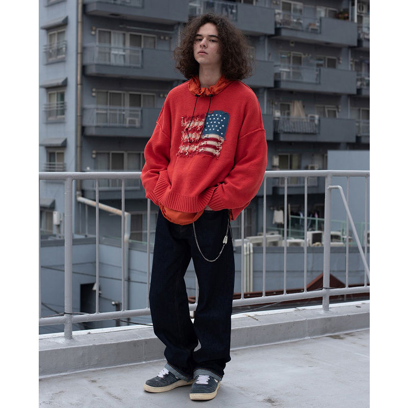 DAIRIKU America Knit Hoodie | nate-hospital.com