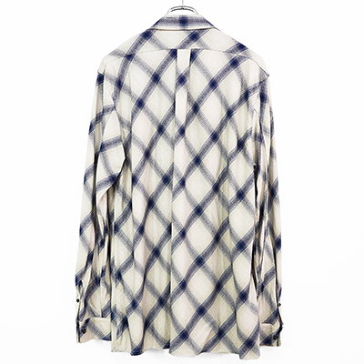 SUGARHILL [ RAYON OMBRE OPEN COLLAR BLOUSE ] IVORY&BLUE