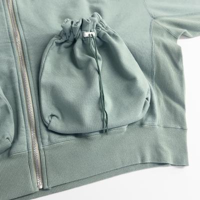 refomed [ "KINCHAKU" ZIPUP HOODIE ] MINT