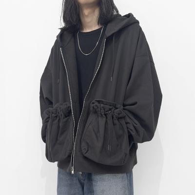 refomed [ "KINCHAKU" ZIPUP HOODIE ] CHARCOAL