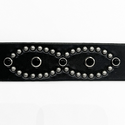 URU [ LEATHER BELT TYPE A ] BLACK