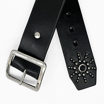 URU [ LEATHER BELT TYPE A ] BLACK