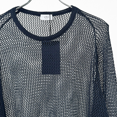 URU [ CREW NECK KNIT ] D.NAVY