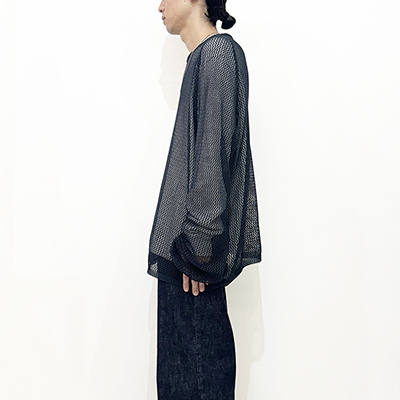 URU [ CREW NECK KNIT ] D.NAVY