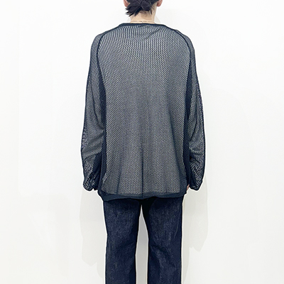 URU [ CREW NECK KNIT ] D.NAVY