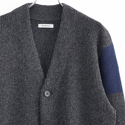 MATSUFUJI [ Wool Knit Cardigan ] CHARCOAL