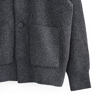 MATSUFUJI [ Wool Knit Cardigan ] CHARCOAL