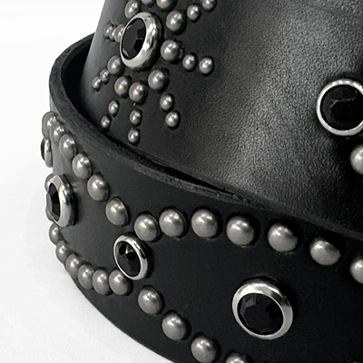 URU [ LEATHER BELT TYPE A ] BLACK