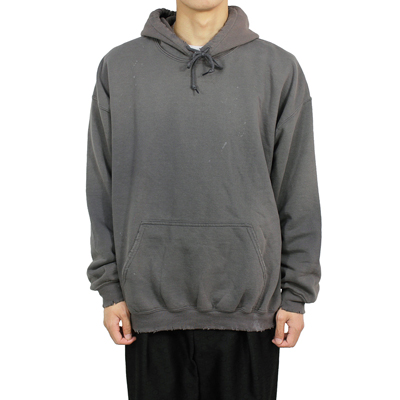 Sasquatchfabrix. [ "BUFFALO" VINTAGE SWEAT HOODIE ] CHARCOAL