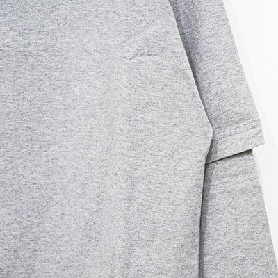 URU [ CREW NECK L/S TEE ] H.GRAY
