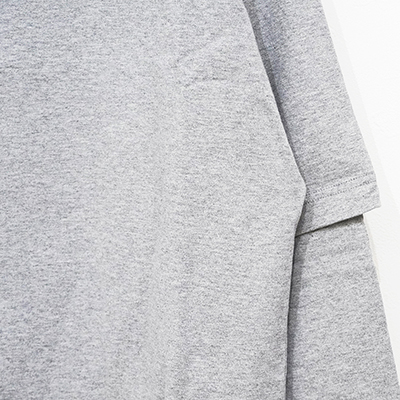 URU [ CREW NECK L/S TEE ] H.GRAY