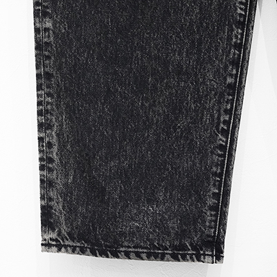 URU [ COTTON DENIM 5 POCKET PANTS TYPE C ] BLACK