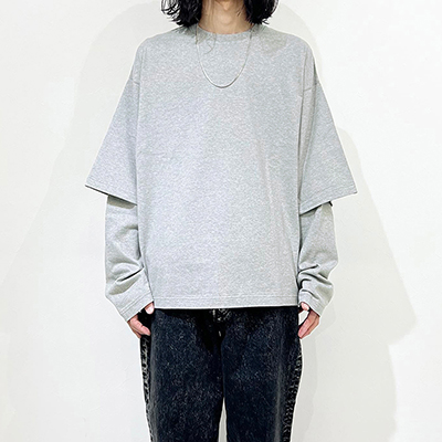 URU [ CREW NECK L/S TEE ] H.GRAY