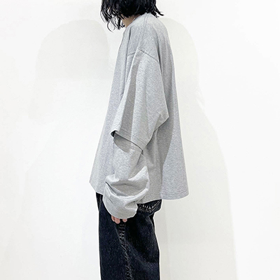 URU [ CREW NECK L/S TEE ] H.GRAY