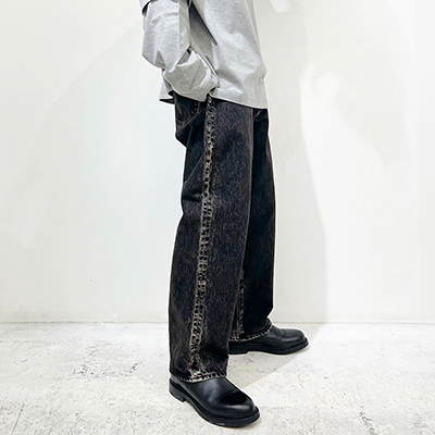 URU [ COTTON DENIM 5 POCKET PANTS TYPE C ] BLACK