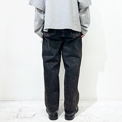 URU [ COTTON DENIM 5 POCKET PANTS TYPE C ] BLACK