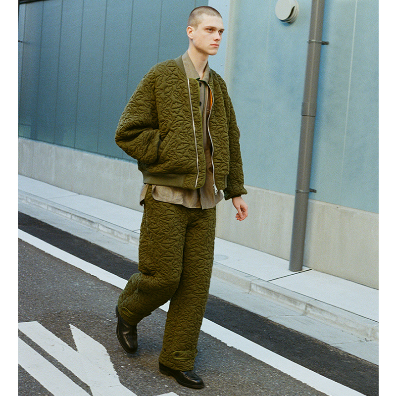 MATSUFUJI [ Leaves quilted Jacquard Jacket ] OLIVE | ロイド・エフ ...