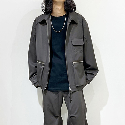 MATSUFUJI [ Wool Cargo Pocket Work Jacket ] CHARCOAL