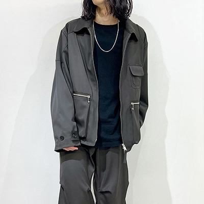 MATSUFUJI [ Wool Cargo Pocket Work Jacket ] CHARCOAL