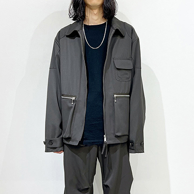 MATSUFUJI [ Wool Cargo Pocket Work Jacket ] CHARCOAL