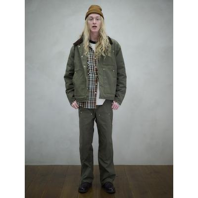 UNUSED [ UW1176 (Double knee duck pants) ] OLIVE