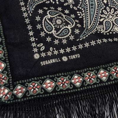 SUGARHILL [ FRINGE BANDANA ] BLACK
