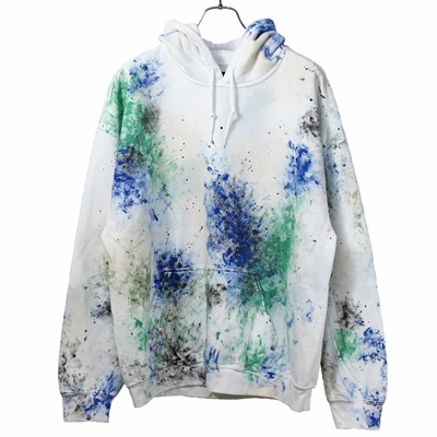 Sasquatchfabrix. [ PAINT VINTAGE HOODIE ] WHITE