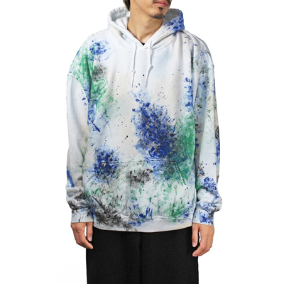 Sasquatchfabrix. [ PAINT VINTAGE HOODIE ] WHITE