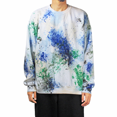 Sasquatchfabrix. [ PAINT VINTAGE SWEATSHIRT ] WHITE