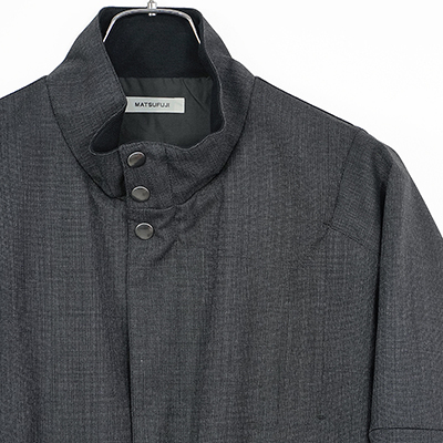 MATSUFUJI [ Wool Stand Collar Jacket ] BLACK