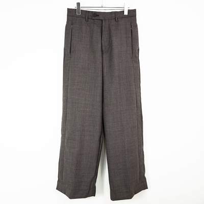 MATSUFUJI [ Wool Double Pocket Wide Trousers ] BROWN