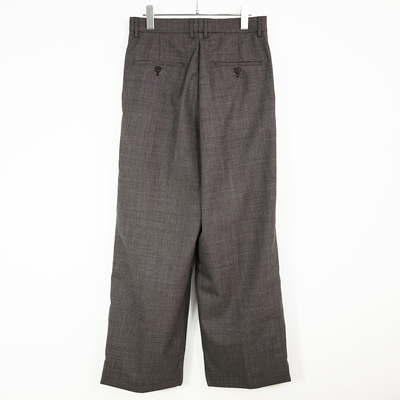 MATSUFUJI [ Wool Double Pocket Wide Trousers ] BROWN