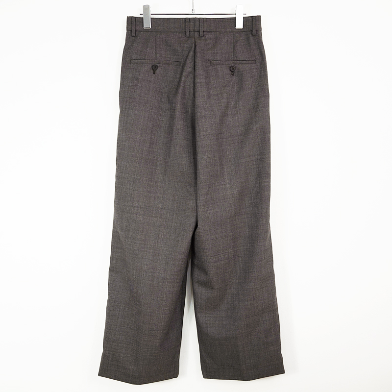 MATSUFUJI [ Wool Double Pocket Wide Trousers ] BROWN