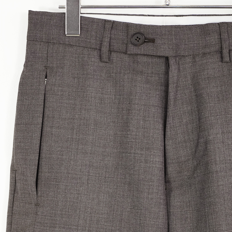 MATSUFUJI [ Wool Double Pocket Wide Trousers ] BROWN