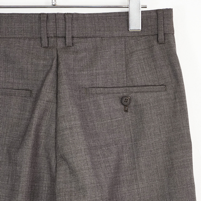 MATSUFUJI [ Wool Double Pocket Wide Trousers ] BROWN