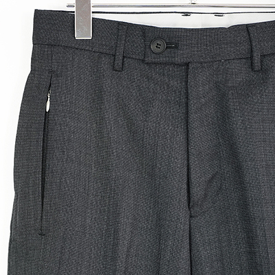 MATSUFUJI [ Wool Double Pocket Wide Trousers ] BLACK