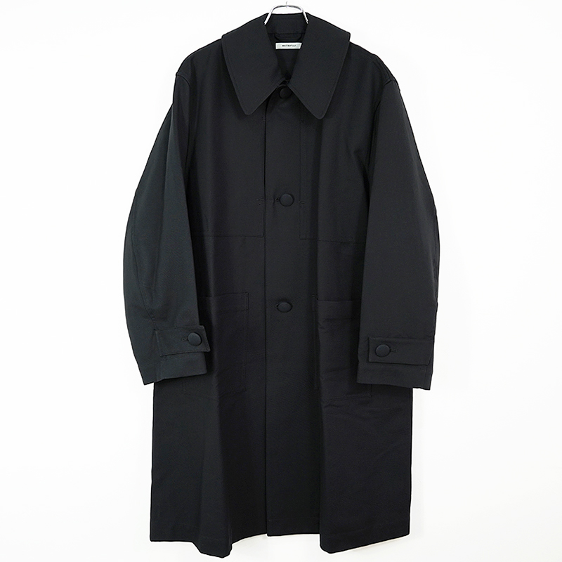 MATSUFUJI [ Cotton Soutien Collar Work Coat ] BLACK