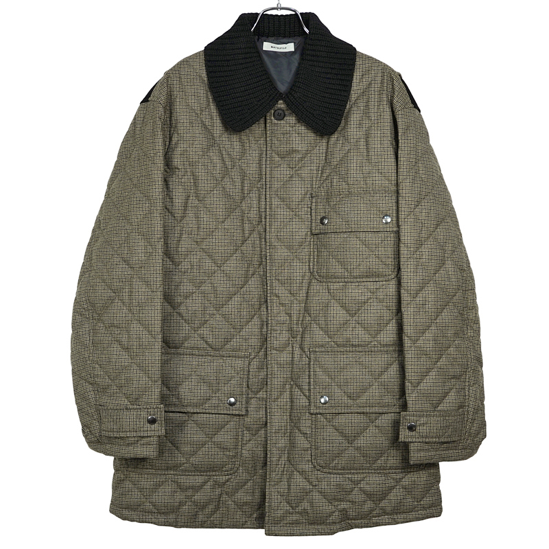 MATSUFUJI [ Wool Quilted Knit Collar Coat ] BROWN | ロイド・エフ ...