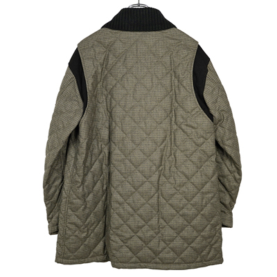 MATSUFUJI [ Wool Quilted Knit Collar Coat ] BROWN