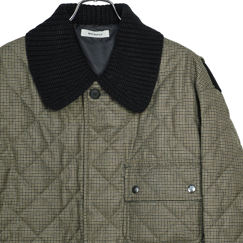MATSUFUJI [ Wool Quilted Knit Collar Coat ] BROWN | ロイド・エフ ...