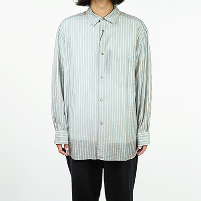 URU [ REGULAR COLLAR SHIRTS ] GRAY