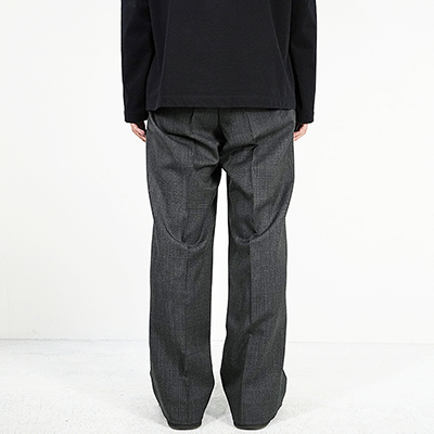 MATSUFUJI [ Wool Double Pocket Wide Trousers ] BLACK