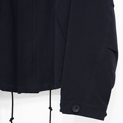 URU [ HARD TWIST COTTON SHORT MODS COAT ] D.NAVY