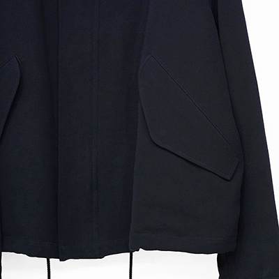 URU [ HARD TWIST COTTON SHORT MODS COAT ] D.NAVY