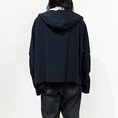 URU [ HARD TWIST COTTON SHORT MODS COAT ] D.NAVY